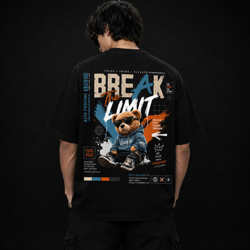 MAVORA Break The Limit black regular-fit T-shirt front view